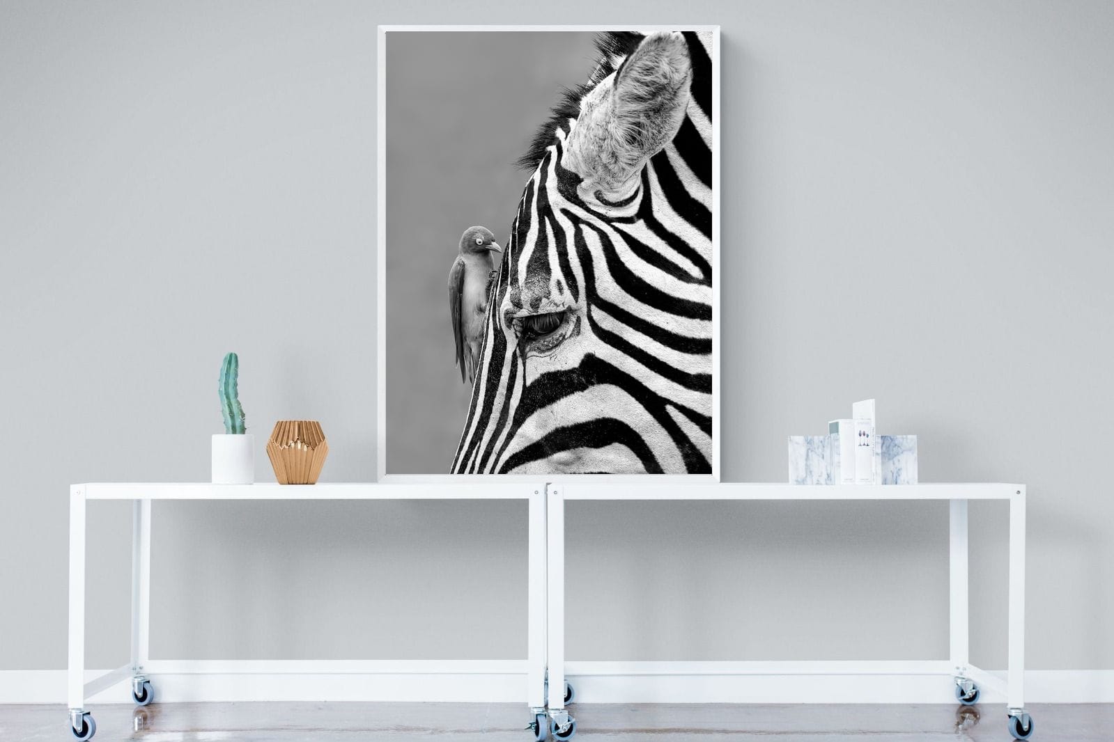 Zebra Sip-Wall_Art-90 x 120cm-Mounted Canvas-White-Pixalot